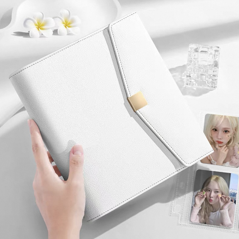 Kpop Photo Card Binder 3 Inch - Buku Album Foto Kulit PU Platinum
