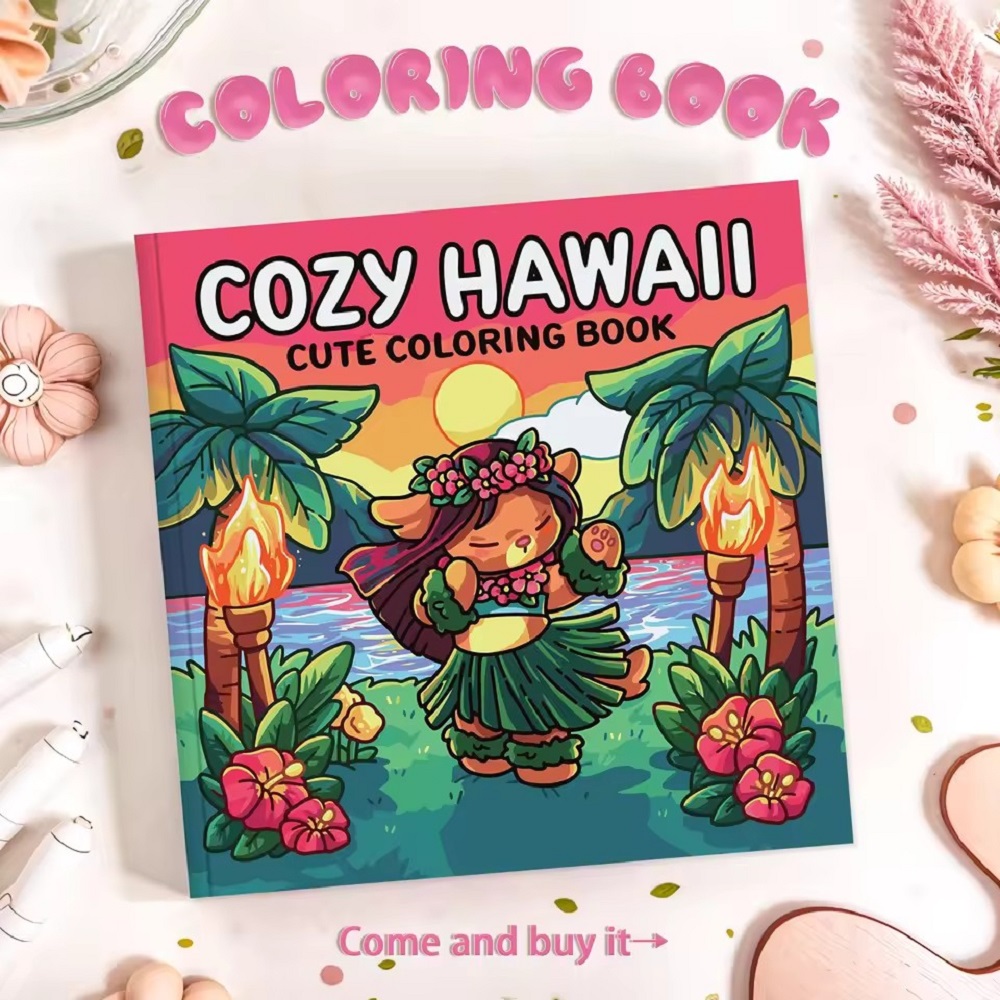 Adult Coloring Book Stress Relief - Buku Mewarnai Dewasa Lucu Nawaii yang