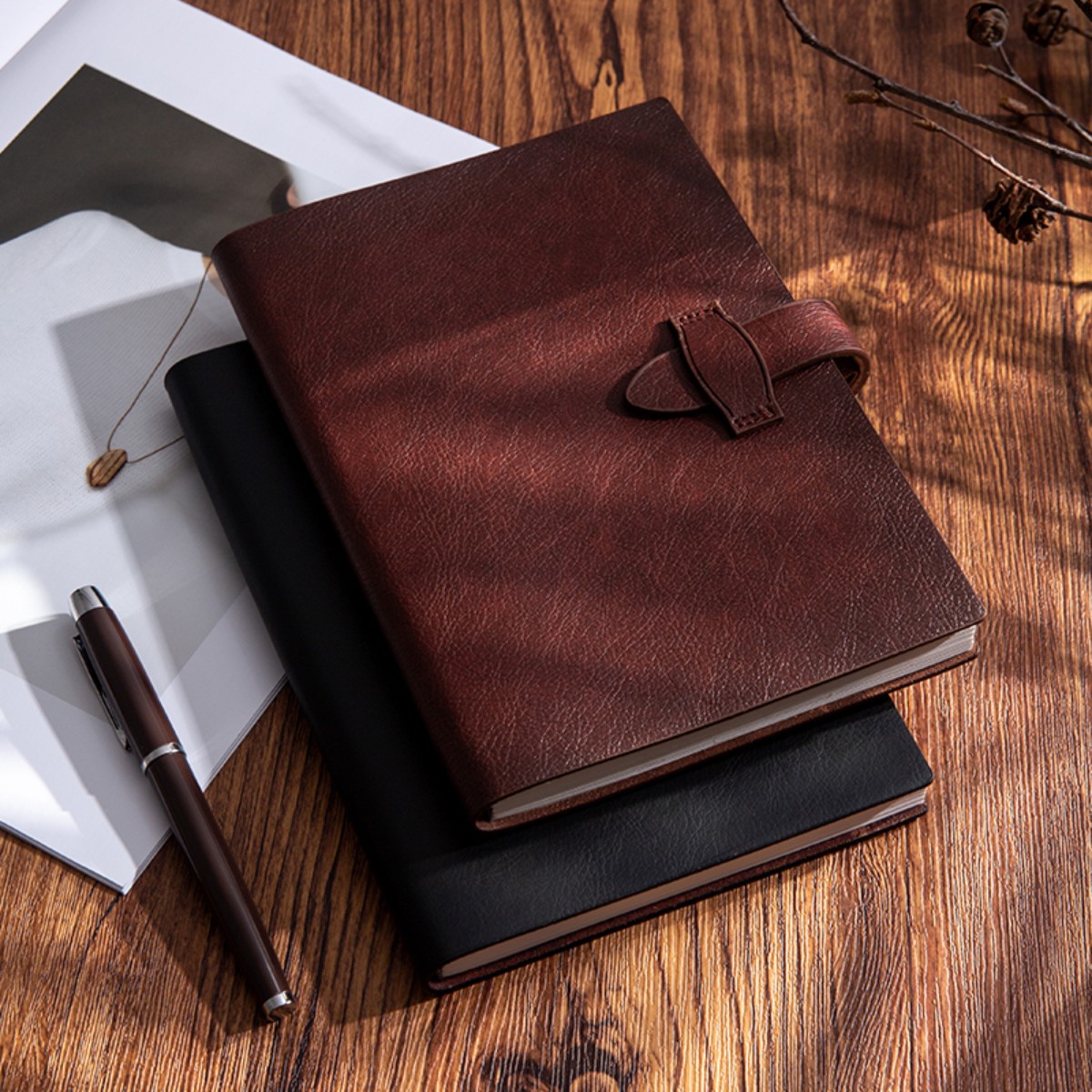 Vintage Leather Journal Notebook - 2026 Buatan Terbaru Terbuat dari kulit