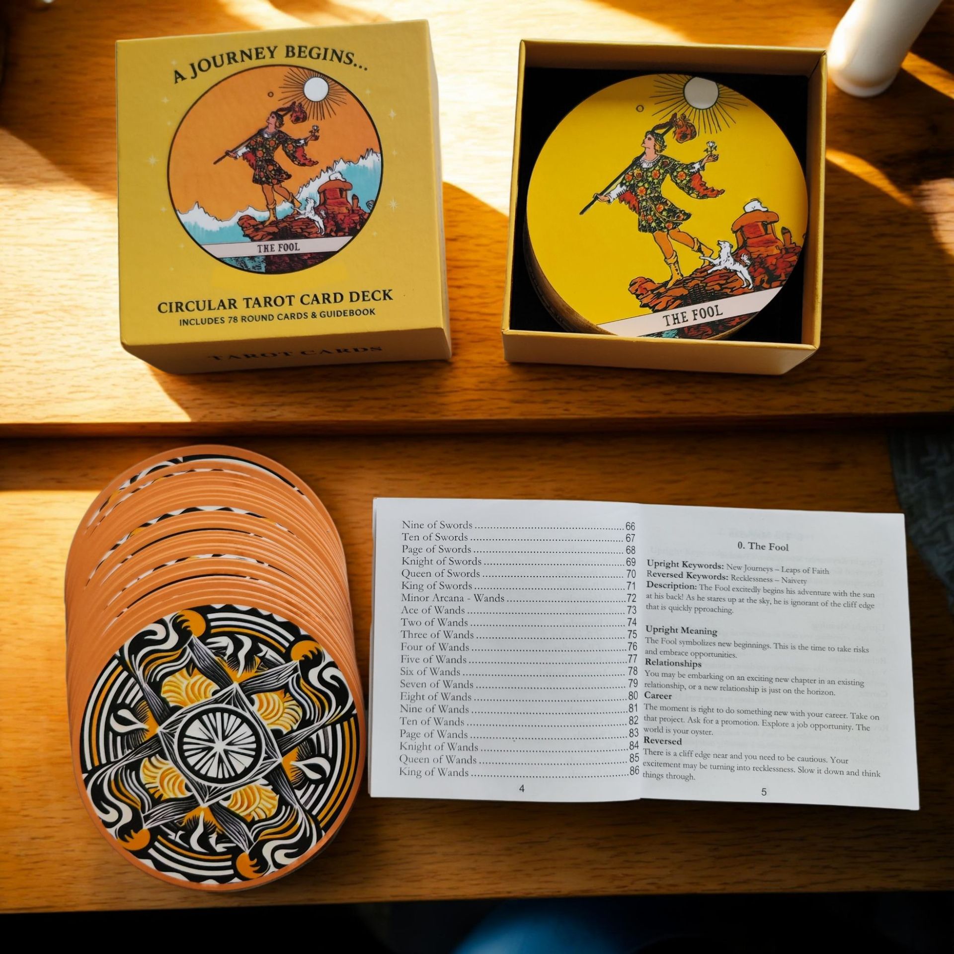 Tarot Deck With Guidebook - Dek Kartu Tarot Bundar Termasuk 78