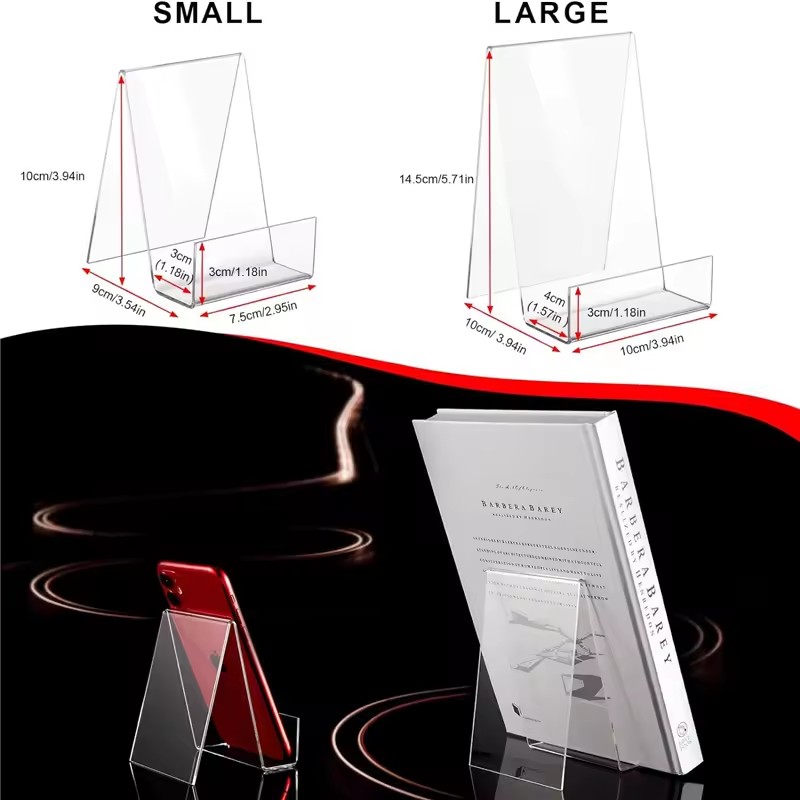 4 buah akrilik buku berdiri pe - Clear Acrylic Book Stand Holder ulasan dan harga