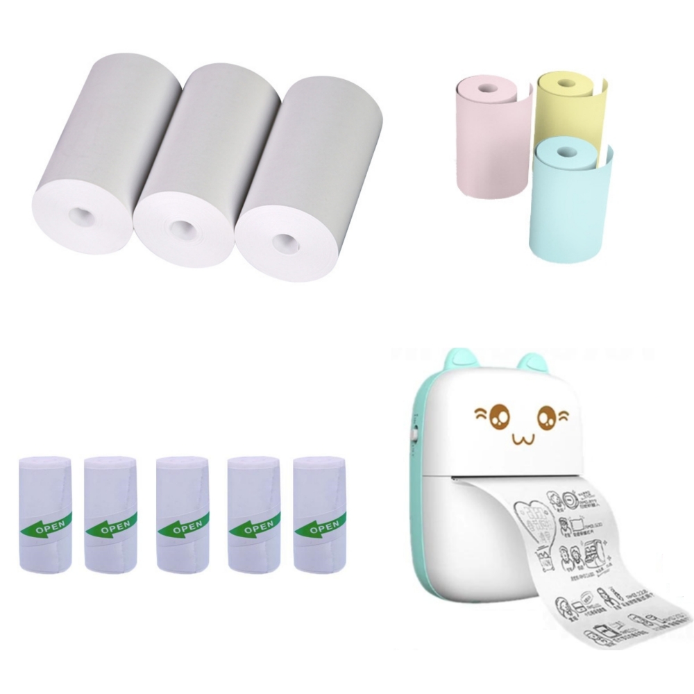 Stiker kertas termal 57x25MM L - Mini Pocket Thermal Printer Paper Roll ulasan dan harga