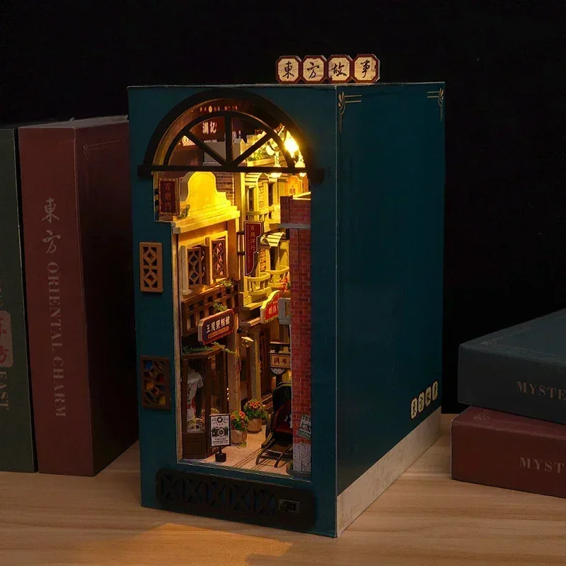 Rak Buku Kayu DIY Tema Dongeng - Diy Wooden Book Nook Kit Shelf Insert ulasan dan harga
