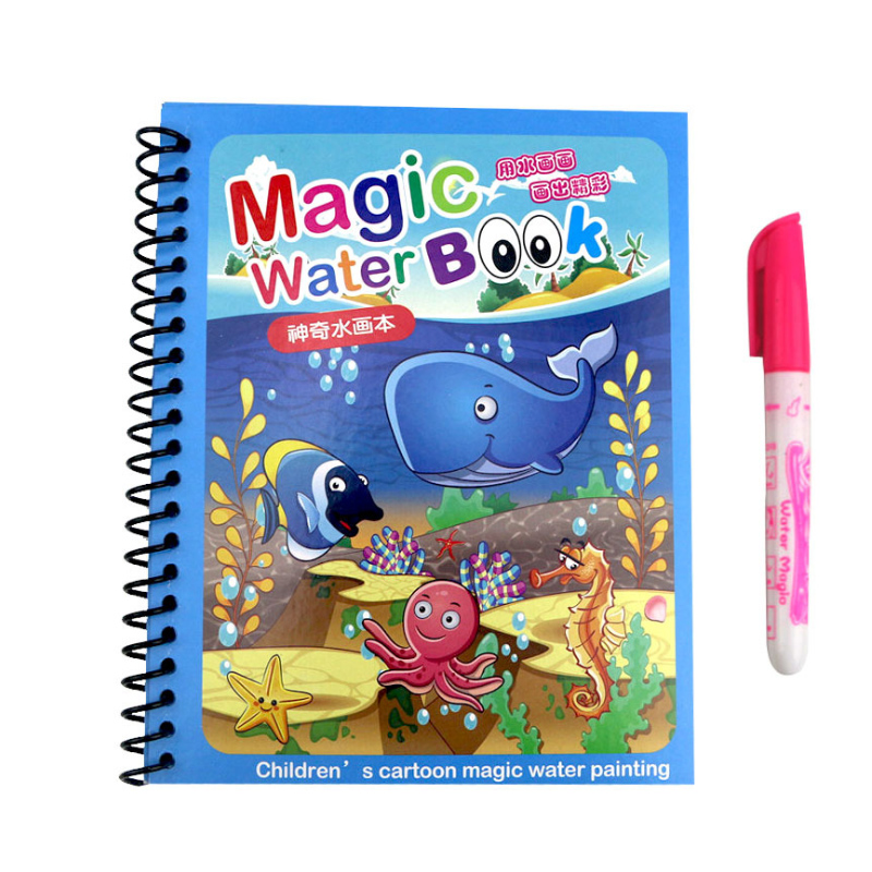 Diskon Besar Buku Mewarnai Gam - Reusable Water Magic Coloring Book ulasan dan harga