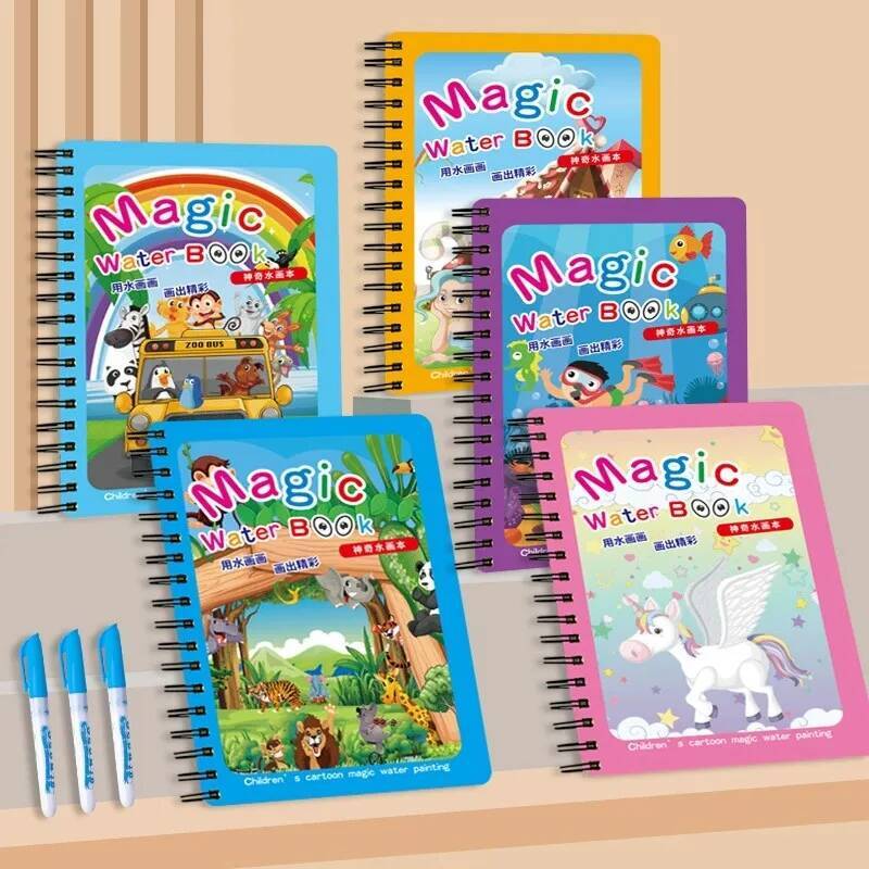 Mainan Montessori Buku Gambar  - Reusable Water Magic Coloring Book ulasan dan harga