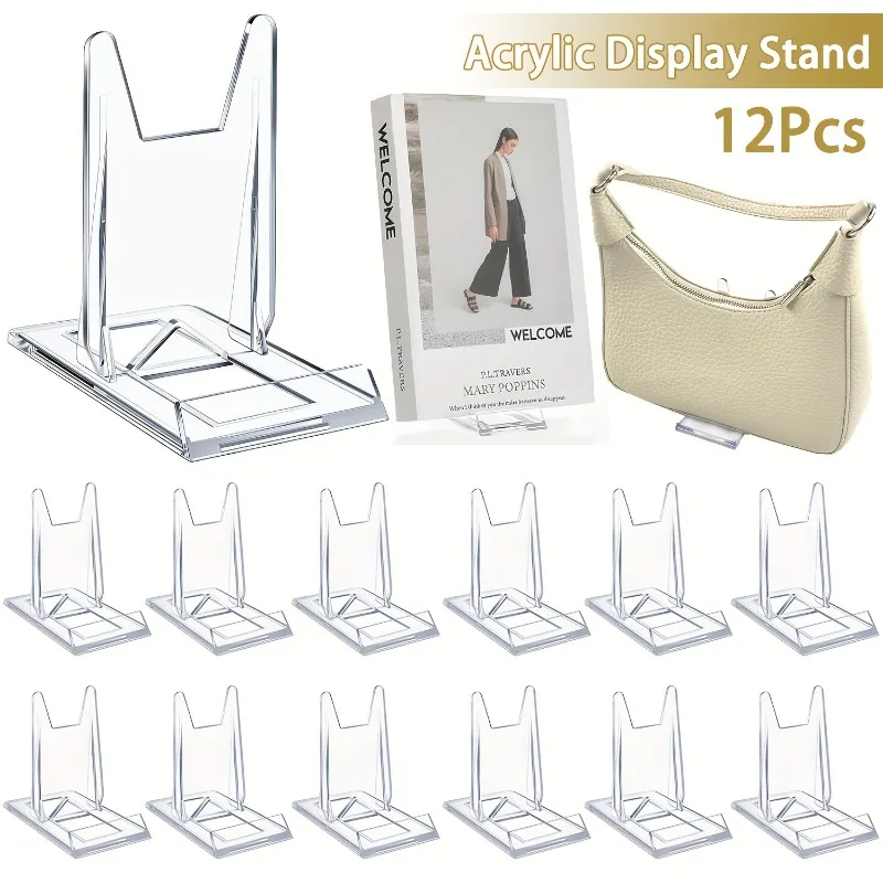 5/12 buah Stand Display Akrili - Clear Acrylic Book Stand Holder ulasan dan harga