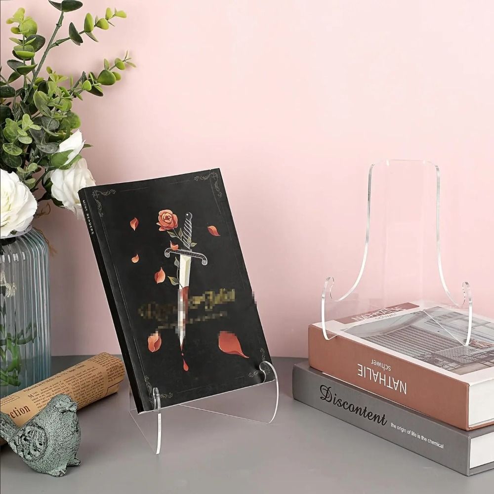 Penyangga Tablet Akrilik, Dudu - Clear Acrylic Book Stand Holder ulasan dan harga