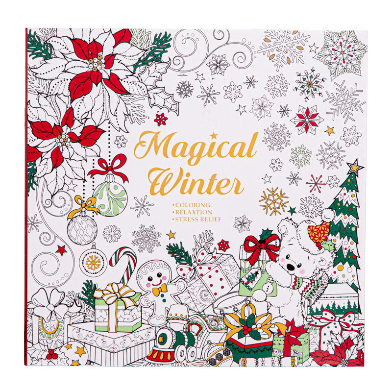 Buku Mewarnai Musim Dingin Aja - Adult Coloring Book Stress Relief ulasan dan harga