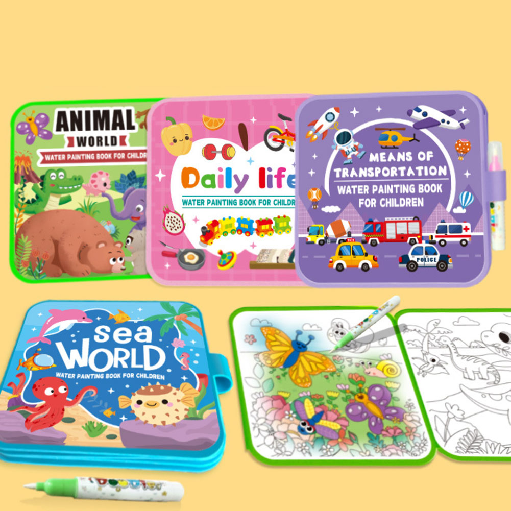 Kids Magics Water Coloring Boo - Reusable Water Magic Coloring Book ulasan dan harga