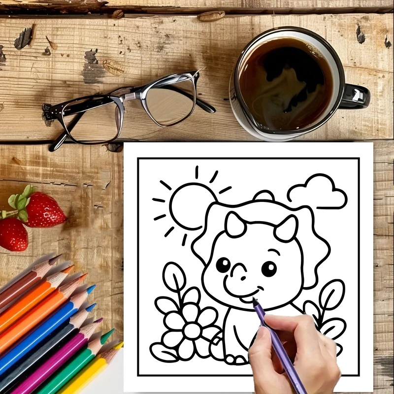 Buku Mewarnai Dinosaurus yang  - Adult Coloring Book Stress Relief ulasan dan harga