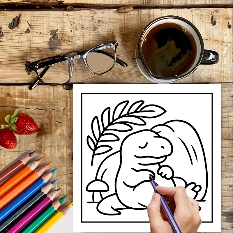 Buku Mewarnai Dinosaurus yang  - Adult Coloring Book Stress Relief ulasan dan harga