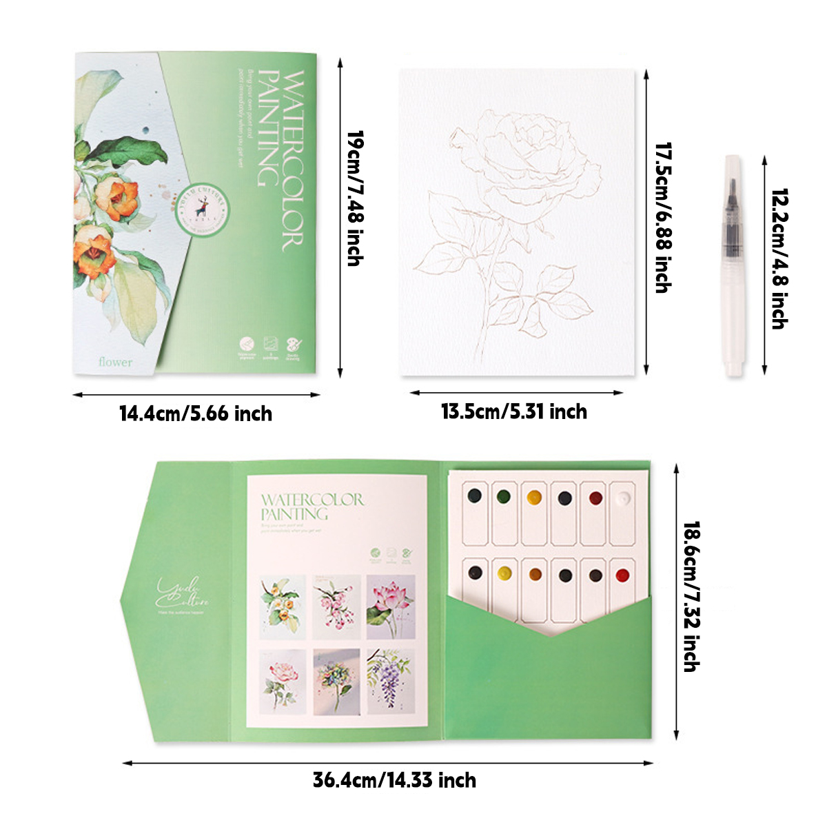 Buku Mewarnai Kawaii dengan 12 - Stationery Books ulasan dan harga