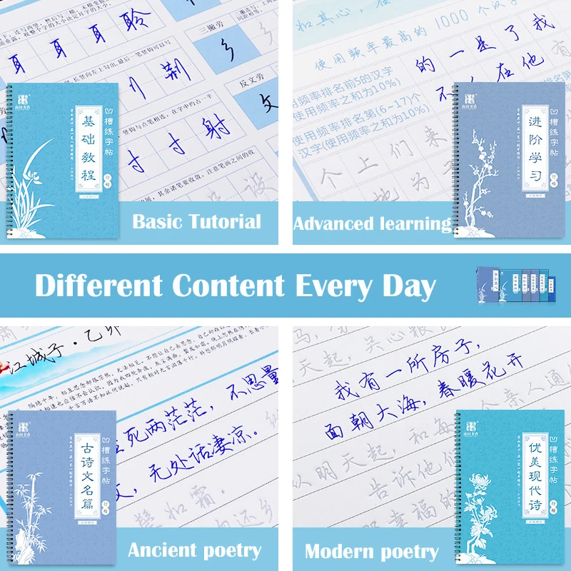 2020 Menulis Karakter Cina Kal - Chinese Calligraphy Practice Book ulasan dan harga