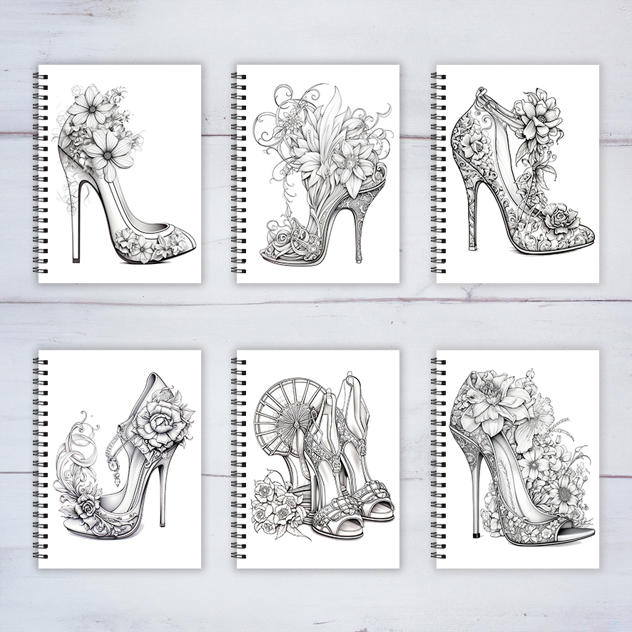 Buku Mewarnai Dewasa Sepatu Ha - Adult Coloring Book Stress Relief ulasan dan harga